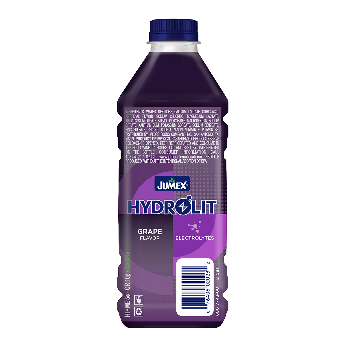 Grape Flavored Electrolyte Drink back