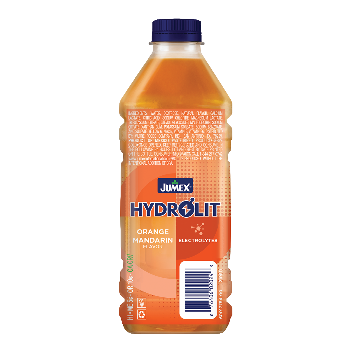 Orange-Mandarin Flavored Electrolyte Drink back